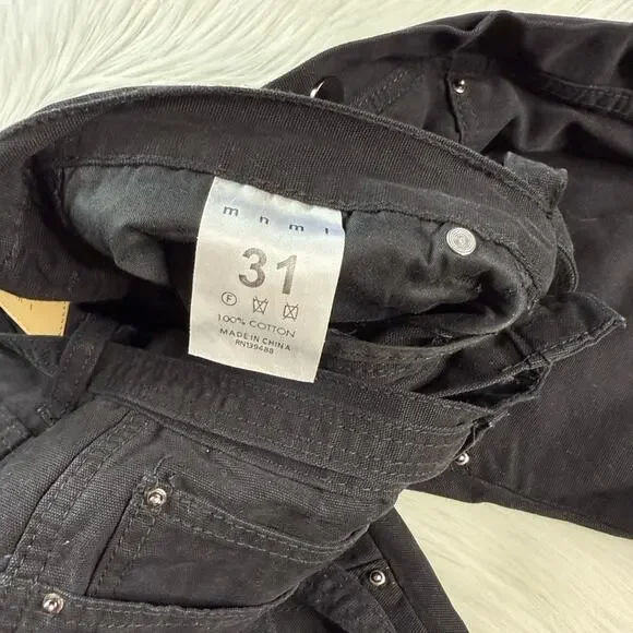 MNML Black Snap Western Pants